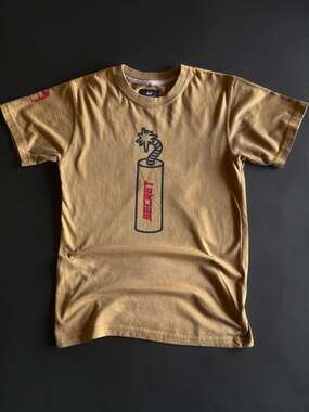 Secret Scientist Dynamite Graphic T-Shirt Tan